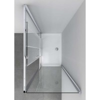 Душевой уголок Vincea Soft, 160 x 90 см, стекло прозрачное, профиль хром, VSR-3SO9016CL