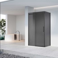 Душевой уголок Vincea Como-N VSR-4CN1012CGB, 120 x 100 см, стекло тонированное, профиль черный