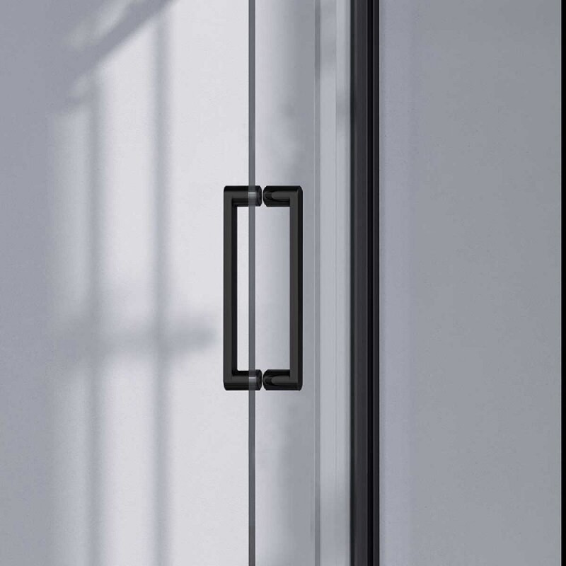 Душевой уголок Vincea Como N, 120 x 100 см, стекло прозрачное, профиль черный, VSR-4CN1012CLB