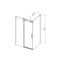 Душевой уголок Vincea Como N, 130 x 100 см, стекло прозрачное, профиль хром, VSR-4CN1013CL