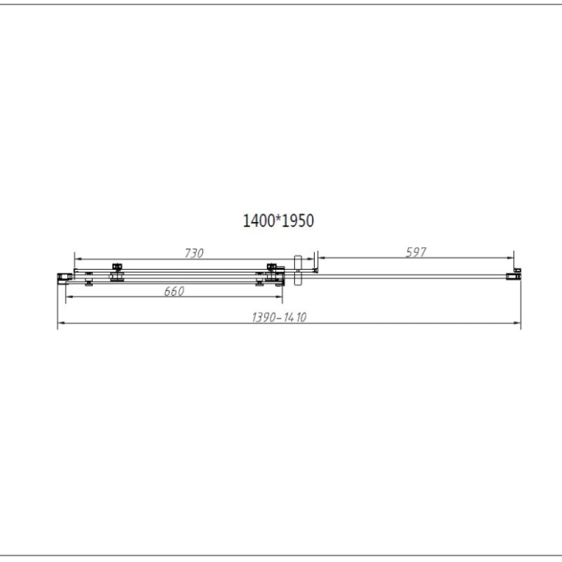Душевой уголок Vincea Como-N VSR-4CN1014CGB, 140 x 100 см, стекло тонированное, профиль черный