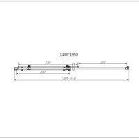 Душевой уголок Vincea Como N, 140 x 100 см, стекло прозрачное, профиль черный, VSR-4CN1014CLB