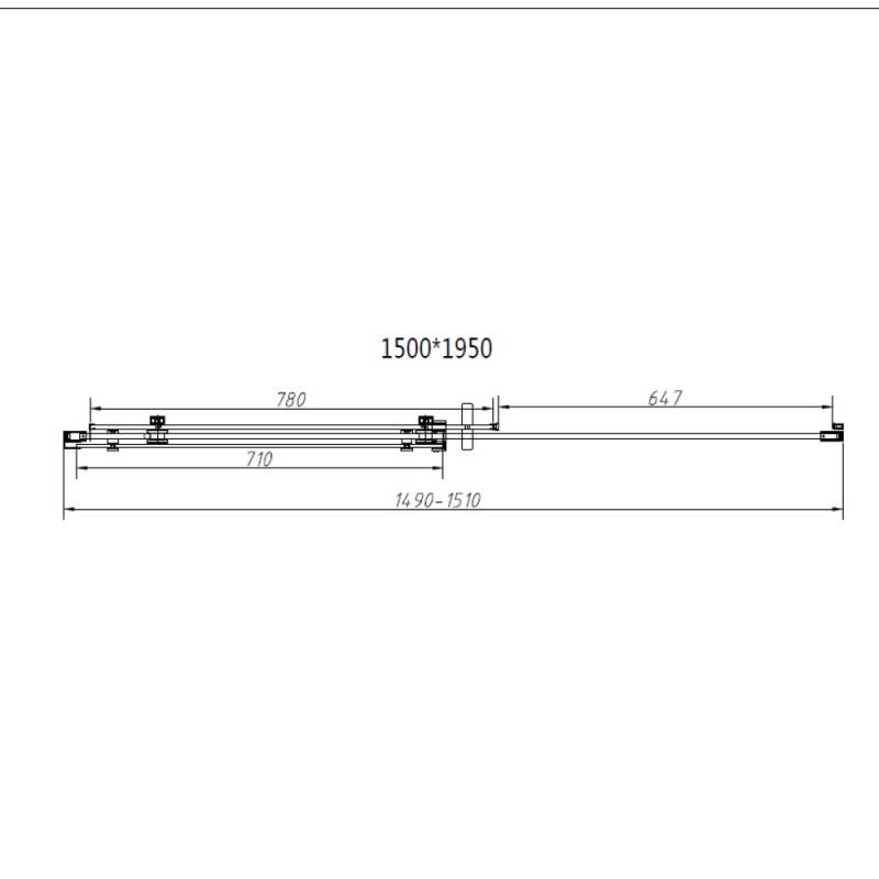 Душевой уголок Vincea Como N, 150 x 100 см, стекло прозрачное, профиль черный, VSR-4CN1015CLB