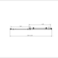 Душевой уголок Vincea Como N, 120 x 80 см, стекло прозрачное, профиль черный, VSR-4CN8012CLB