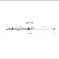 Душевой уголок Vincea Como N VSR-4CN8014CGB, 140 x 80 см, стекло тонированное, профиль черный