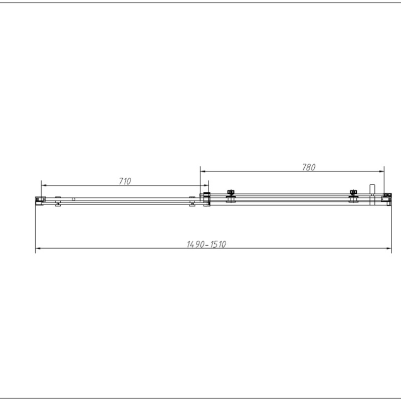Душевой уголок Vincea Como N, 150 x 80 см, стекло прозрачное, профиль черный, VSR-4CN8015CLB
