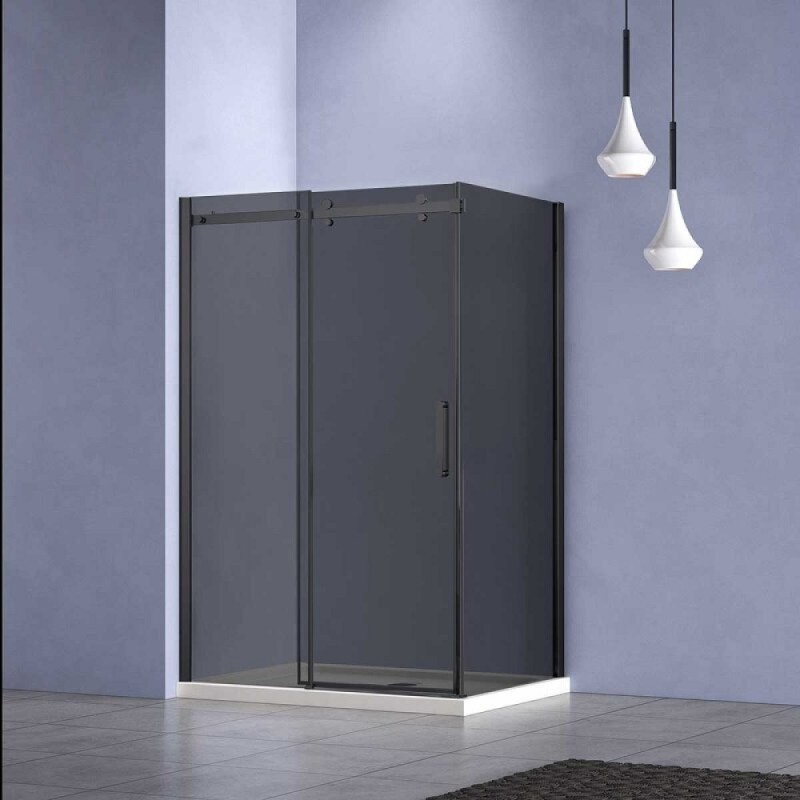 Душевой уголок Vincea Como-N VSR-4CN8016CGB, 160 х 80 см, стекло тонированное, профиль черный