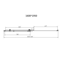 Душевой уголок Vincea Como-N VSR-4CN8016CLB, 160 x 80 см, стекло прозрачное, профиль черный