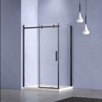 Душевой уголок Vincea Como-N VSR-4CN8016CLB, 160 x 80 см, стекло прозрачное, профиль черный