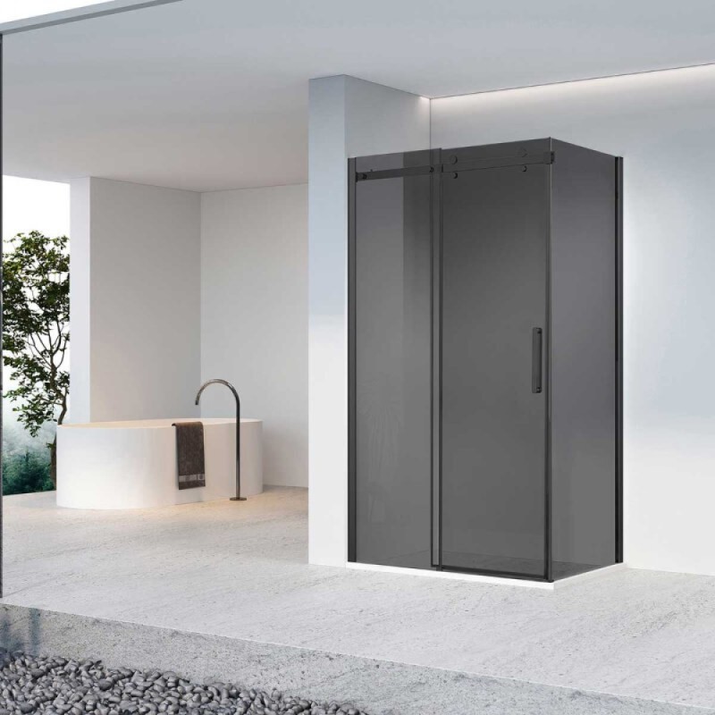 Душевой уголок Vincea Como-N VSR-4CN9012CGB, 120 x 90 см, стекло тонированное, профиль черный