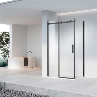 Душевой уголок Vincea Como N, 140 x 90 см, стекло прозрачное, профиль черный, VSR-4CN9014CLB