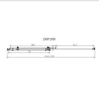 Душевой уголок Vincea Como N, 150 x 90 см, стекло прозрачное, профиль хром, VSR-4CN9015CL