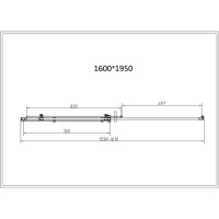Душевой уголок Vincea Como-N VSR-4CN9016CGB, 160 х 90 см, стекло тонированное, профиль черный