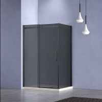 Душевой уголок Vincea Como-N VSR-4CN9016CGB, 160 х 90 см, стекло тонированное, профиль черный