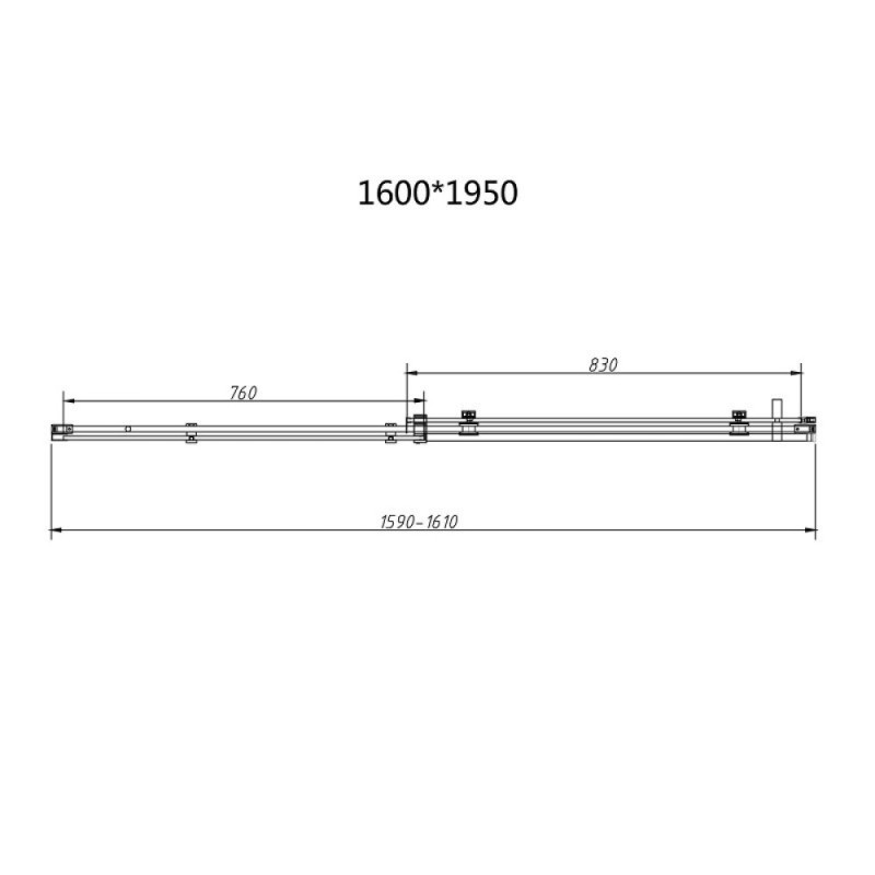 Душевой уголок Vincea Como-N VSR-4CN9016CLB, 160 x 90 см, стекло прозрачное, профиль черный