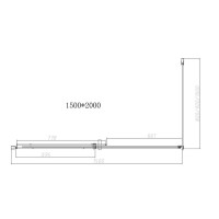 Душевой уголок Vincea Dice VSR-4D1015CLGM, 150 х 100 см, стекло прозрачное, профиль вороненая сталь
