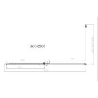 Душевой уголок Vincea Dice VSR-4D1016CLGM, 160 х 100 см, стекло прозрачное, профиль вороненая сталь