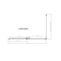 Душевой уголок Vincea Dice VSR-4D8012CLGM, 120 х 80 см, стекло прозрачное, профиль вороненая сталь
