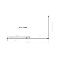Душевой уголок Vincea Dice VSR-4D8014CLGM, 140 х 80 см, стекло прозрачное, профиль вороненая сталь