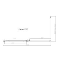 Душевой уголок Vincea Dice VSR-4D8015CLGM, 150 х 80 см, стекло прозрачное, профиль вороненая сталь