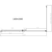 Душевой уголок Vincea Dice, 140 х 90 см, стекло прозрачное, профиль черный, VSR-4D9014CLB