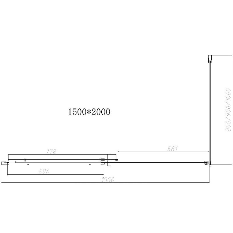 Душевой уголок Vincea Dice, 150 х 90 см, стекло прозрачное, профиль хром, VSR-4D9015CL