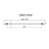 Душевой уголок Vincea Slim VSR-4SLP9010CLB, 90 x 100 см, стекло прозрачное, профиль черный