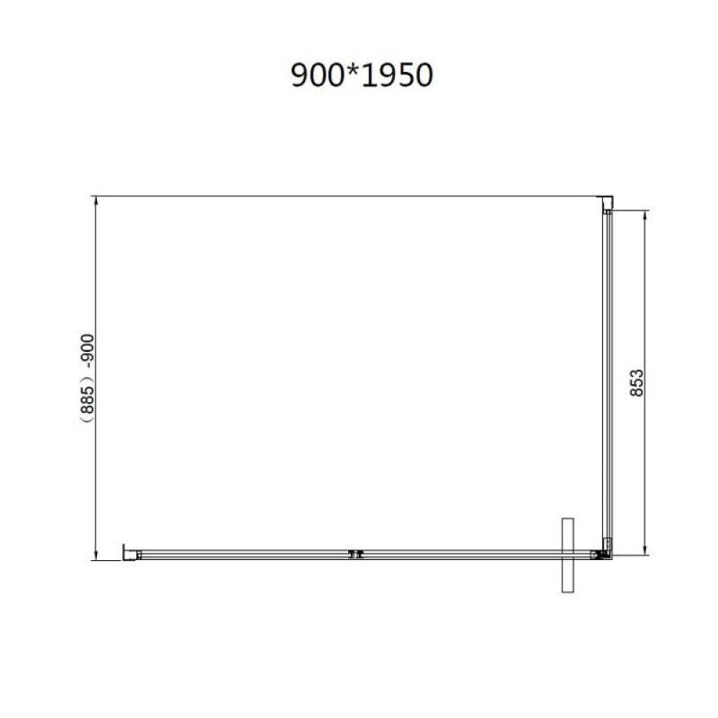 Душевой уголок Vincea Slim VSR-4SLP9010CLG, 90 x 100 см, стекло прозрачное, профиль золото брашированное
