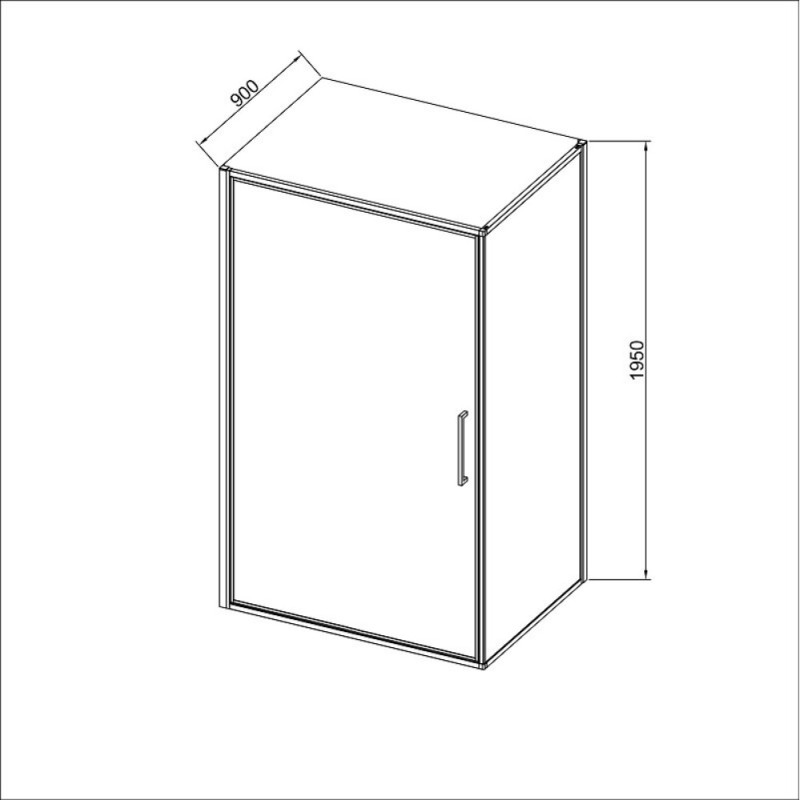 Душевой уголок Vincea Slim VSR-4SLP9010CLGM, 90 x 100 см, стекло прозрачное, профиль вороненая сталь