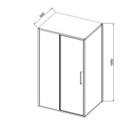 Душевой уголок Vincea Slim VSR-4SLP9012CL, 120 x 90 см, стекло прозрачное, профиль хром