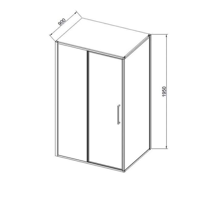 Душевой уголок Vincea Slim VSR-4SLP9012CL, 120 x 90 см, стекло прозрачное, профиль хром