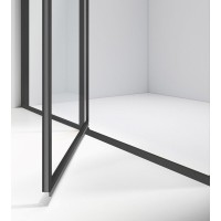Душевой уголок Vincea Slim VSR-4SLP9012CLB, 120 x 90 см, стекло прозрачное, профиль черный