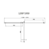 Душевой уголок Vincea Slim VSR-4SLP9012CLG, 120 x 90 см, стекло прозрачное, профиль золото брашированное
