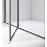 Душевой уголок Vincea Slim VSR-4SLP9012CLGM, 120 x 90 см, стекло прозрачное, профиль вороненая сталь