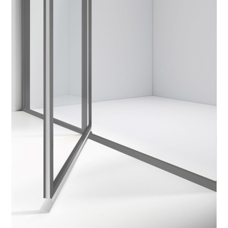 Душевой уголок Vincea Slim VSR-4SLP9012CLGM, 120 x 90 см, стекло прозрачное, профиль вороненая сталь