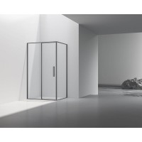Душевой уголок Vincea Slim VSR-4SLP9012CLGM, 120 x 90 см, стекло прозрачное, профиль вороненая сталь
