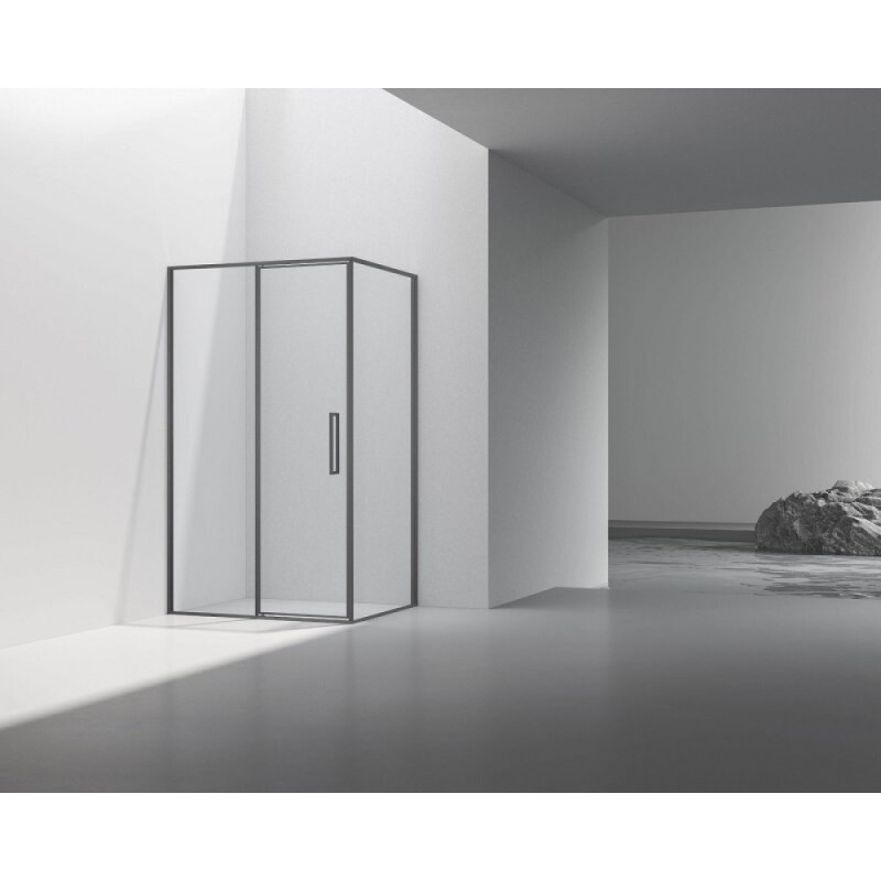 Душевой уголок Vincea Slim VSR-4SLP9012CLGM, 120 x 90 см, стекло прозрачное, профиль вороненая сталь