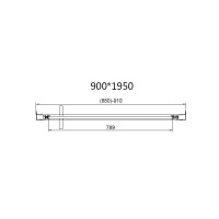 Душевой уголок Vincea Slim VSR-4SLP9090CL, 90 x 90 см, стекло прозрачное, профиль хром