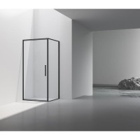 Душевой уголок Vincea Slim VSR-4SLP9090CLB, 90 x 90 см, стекло прозрачное, профиль черный