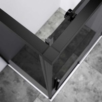 Душевой уголок Vincea Slim-N VSR-4SN8011CGB, 110 х 80 см, стекло тонированное, профиль черный