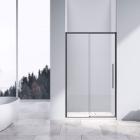 Душевой уголок Vincea Slim-N, 110 х 80 см, стекло прозрачное, профиль черный, VSR-4SN8011CLB