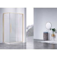 Душевой уголок Vincea Slim-N VSR-4SN8011CLG, 110 х 80 см, стекло прозрачное, профиль золото брашированное