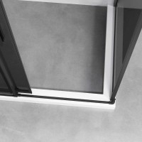 Душевой уголок Vincea Slim-N VSR-4SN8012CGB, 120 х 80 см, стекло тонированное, профиль черный