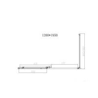 Душевой уголок Vincea Slim-N VSR-4SN8012CLG, 120 х 80 см, стекло прозрачное, профиль золото брашированное