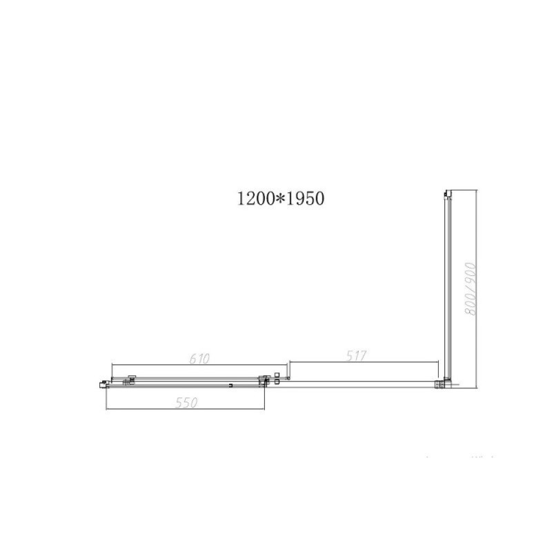 Душевой уголок Vincea Slim-N VSR-4SN8012CLG, 120 х 80 см, стекло прозрачное, профиль золото брашированное