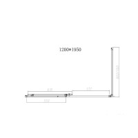 Душевой уголок Vincea Slim-N VSR-4SN8012CLGM, 120 х 80 см, стекло прозрачное, профиль вороненая сталь, gunmetal