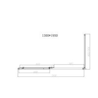 Душевой уголок Vincea Slim-N VSR-4SN8013CLG, 130 х 80 см, стекло прозрачное, профиль золото брашированное