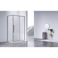 Душевой уголок Vincea Slim-N VSR-4SN8014CLGM, 140 х 80 см, стекло прозрачное, профиль вороненая сталь, gunmetal