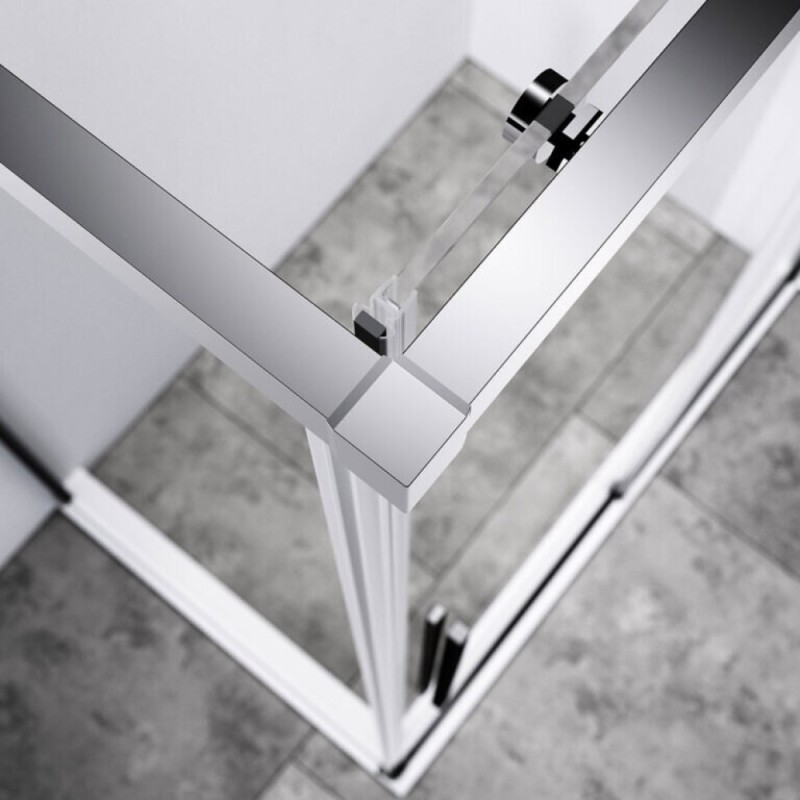 Душевой уголок Vincea Slim-N, 100 х 90 см, стекло прозрачное, профиль хром, VSR-4SN9010CL
