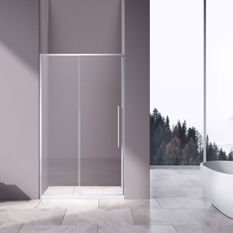 Душевой уголок Vincea Slim-N, 120 х 90 см, стекло прозрачное, профиль хром, VSR-4SN9012CL